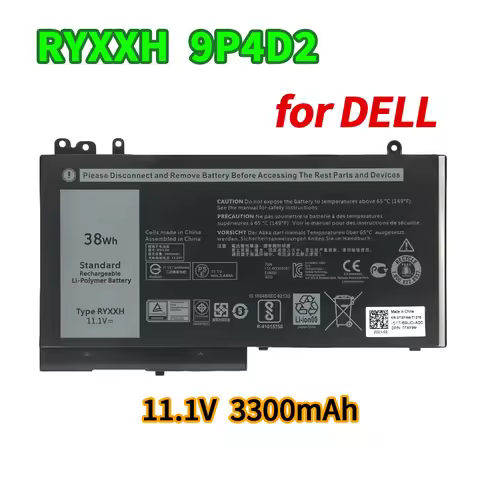RYXXH Laptop Battery for Dell Latitude 12 5000 Series E5250 E5450 E5550 11.1V 38Wh 3-Cell Replacemen
