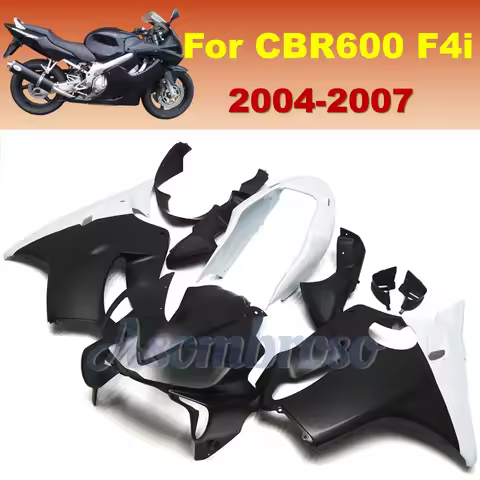 Motorcycle Fairings For Honda CBR 600 F4i 2004-2007 CBR600F4i Injection ABS Bodywork Set Black White