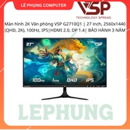VSP G2710Q1 Monitor | 27 inch, 2560x1440 , 100Hz, IPS|HDMI 2.0, DP 1.4| 1MS