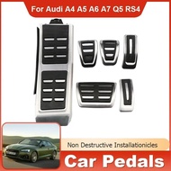 LHD Car Pedals Fuel Brake Gas Footrest Pedal Cover for Audi A4 B8 S4 RS4 Q3 A5 S5 RS5 8T Q5 8R SQ5 A