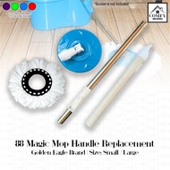 Spinning Mop Handle Replacement for Floor 360 Degree Rotating Cleaning Mop Head (no bucket)