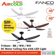 ($1 REPLACEMENT) Fanco DC Motor Ceiling Fan with LED Light & Remote Control 46" / 56" Tributo