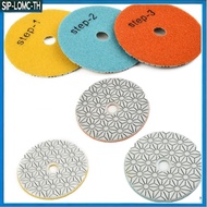【1.5】 2PCS 4inch 100mm Dry/wet 3 Step Polishing Pads Grinding wheel fpr Granite tiles