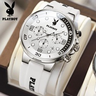 Playboy 男士石英錶  Men's Watch 3036 Black-White – Sporty Design, Multifunctional, Shockproof, 3 ATM Wate