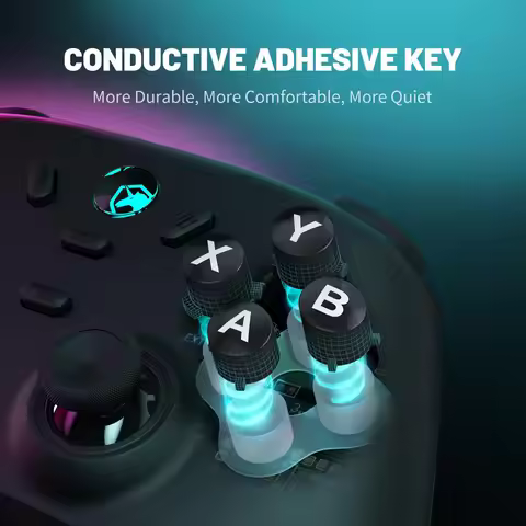 Wireless Game Controller with Hall Effect Joystick 1000Hz for PC Switch iOS Android