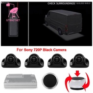 1080P 360° Panoramic Car Camera 3D System White HD Night Vision Camera Reverse Camera 307 Chip 360 Parking Monitor Suitable for MVP Models