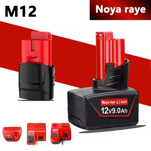12V Rechargeable Battery 3.0Ah/9.0Ah for Milwaukee M12 XC, Compatible with 48-11-2402 48-11-2411 48-