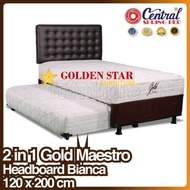 SET 2in1 Twin Spring Bed Central Gold Sorong - Bianca Uk. 120 x 200