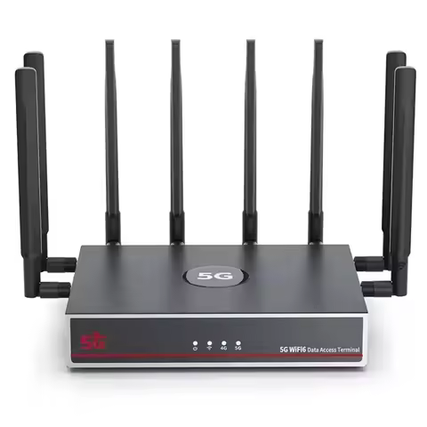 AX6000 WIFI6 Mesh Dual Band Router 2.5G Port Dual SIM Slot Built-in Cooling Fan 5G Modem Home Networ