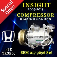 HONDA INSIGHT 2009-2013 YEAR TRSE07 5PK RECOND SANDEN COMPRESSOR/ KOMPRESOR  (CAR AIRCOND SYSTEM)