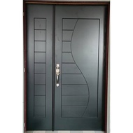 Pintu Kayu Utama Rumah Full Solid Wooden Door Pintu Tahan Air Hujan Anti-Crack Tahan Cuaca Panas