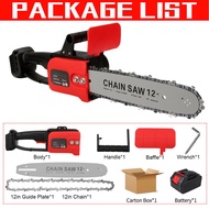 Gergaji Listrik Chainsaw Cordless 12 Inch Genggam Lithium Gergaji Baterai Gergaji Listrik Rantai Elektrik