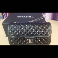 Chanel 25cm漆皮+小羊皮袋