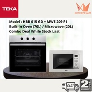 TEKA Package HBB 615 GD Built In Oven (71L) + TEKA Built In Microwave MWE 209 F1 (20L) / KUTCHENHAUS