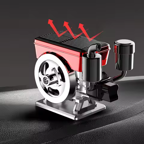 Car Diffuser Solar Powered Rotating Car Purifier Simulated Engine Portable -Kinetic Car Perfume Diff