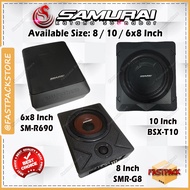 Samurai Katana Soundbar Underseat Woofer 8 6x8 10 inch BSX-T10 Amplified SubWoofer Sub Woofer Powere
