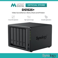 SYNOLOGY DS1525+ NAS DISKSTATION 5 BAYS WITH 2 BUILT-IN 2.5GbE PORTS - DATA BACKUP HOME CLOUD NAS ST
