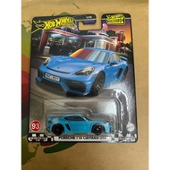 LeHuong Diecast - Hot Wheels Premium Porsche 718 Cayman GT4 (Blue)