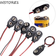 INSTORE1 10Pcs Battery Holder Clip, I / T Type Cable Snap on Battery Clip Connector, Soft Hard Shell