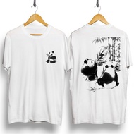 F15 PANDA BAMBOO WHITE T-SHIRT/ DISTRO T-SHIRT MEN'S T-SHIRT POROROSHOPPE