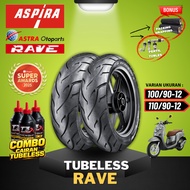 ASPIRA TUBELESS MAXIO RAVE TIRES Ring 12 100/90-12 110/90-12 SCOPPY OUTER TIRES Ring 12 (100/90-12 &