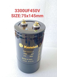 CAPACITOR 3300UF 450V คาปาซิเตอร์3300UF450V Size:75x145mm บวก-ลบ 20% 3300uf450v 3300UF 450V