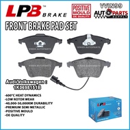 [Front Brake Pad] [1K0698151B] Audi A3 8P Volkswagen Golf V, Passat B6, Passat CC B6 B7 LPB Semi Met