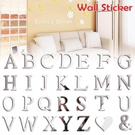 3D Letter Mirror English Letters Wall Stickers/ Creative Home Reflective Wall Sticker