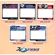 Roadtax Decal High Quality Car Sticker Brand Mercedes-benz BMW Mini Coopers Mazda Hyundai