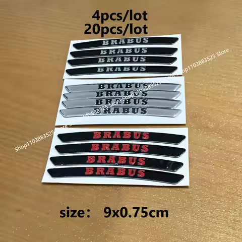 4pcs/20pcs Car Wheel Hub Sticker for BRABUS W464 G63 GLA GLC CLA CLS W203 W204 W205 W206 W213 W117 G
