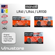 Maxell LR41 LR44 LR1130 | 1.5V Watch Battery | Lithium Battery | 192 A76 189 | Bateri Jam Tangan