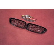 BMW F32 M4 Front Grill Double Fins Black Bumper Depan