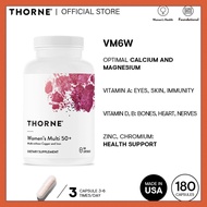 Thorne Women’s Multi 50+ Multivitamin 180 Caps, Calcium Magnesium Vitamin A/D/B, Support Bone, Skin,