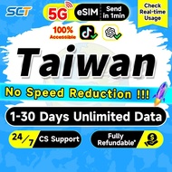 Wefly Taiwan eSIM 5G 3-30 Days Total 1-15GB Unlimited Data eSIM Taiwan Unlimited