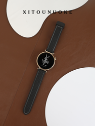 สายนาฬิกาหนังแท้ X-IT สำหรับ Huawei GT5 GT4 GT3 Watch4Pro GT2pro Watch3pro สายหนังหัวเข็มขัดแบบพับซ้