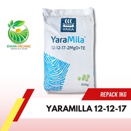 YaraMila 12-12-17 + 2MgO + TE  (1kg Repack) Baja Paksa Buah Bunga Subur