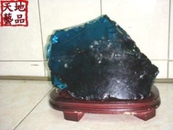 天地 藝品 天然 特 大型 火山 ( 藍光 綠 曜岩 ) 琉璃 原礦 擺件 淨重 5.27 公斤 B393 割愛 !