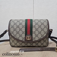 [ 新年經典款回饋福利❣️] Gucci 老花Ophidia金釦磁吸肩斜背包