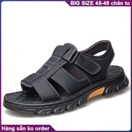 Cowhide sandals, large-sized slingbacks for men with wide feet 29-30cm. Big size sandals 45 46 47 48