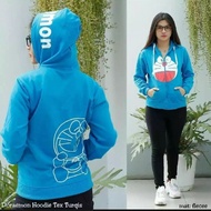 WIBU MEN'S-WOMEN'S HOODIE SWEATER JACKET ANIME DORAEMON TURKIS SIMPLE COOSPLAY CHILDREN'S JACKET-ADU