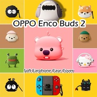【Case Home】For OPPO Enco Buds 2 Case Cool Tide Cartoon Series Soft Silicone Earphone Case Casing Cover NO.1