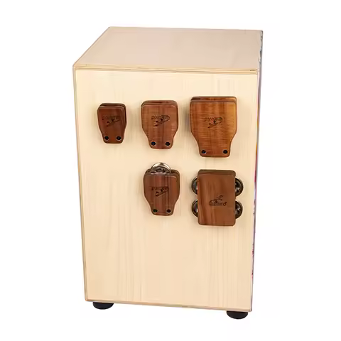 Cajon Castanet Jingle Bells Hand Tambourine Percussion Instruments Cajon Box Drum Companion Accessor