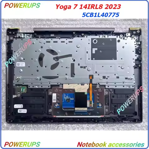 Laptop Upper/Palm rest Case/Cover/C Shell US Backlight Keyboard For LENOVO Yoga 7 14IRL8 2023 5CB1L4