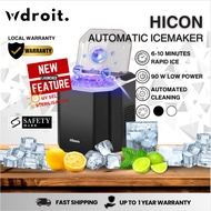 Hicon Bullet Shape Automatic Ice machine for Home Bar Automatic Self Cleaning Portable Ice Maker