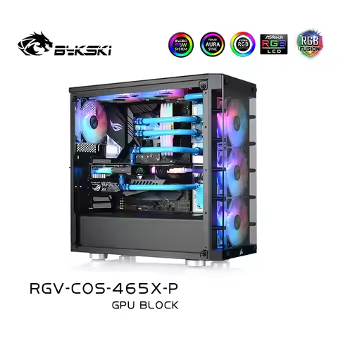 Bykski RGV-COS-465X-P,Distro Plate For Corsair 465X Case,Waterway Board Reservoir MOD PC Water Cooli