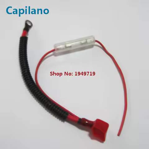 motorcycle CG125 GN125 YBR125 GN250 AN125 GY6 battery wire cable with fuse for Honda Suzuki Yamaha K