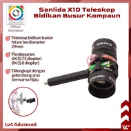 V Club Archery Sanlida X10 Compound Bow Sight Scope - 6X / 8X Lens - Optical Fiber