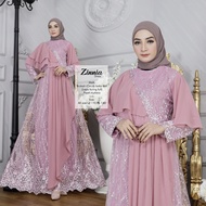 Humaira99 Gamis Brokat Muslim Dress Hijab Muslimah Atasan Wanita Long Dress Terbaru Terlaris Pesta L