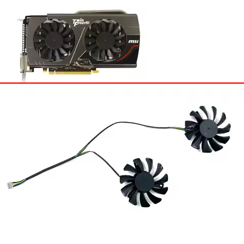 DIY NEW Cooling Fan 75mm 4pin PLD08010S12HH For MSI N660 660TI 650 650TI R6950 HD6950 Graphics fans