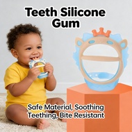 Soothing Gum Happy Rod Food Grade Baby Grinding Baby Teeth Gum Preschool Bite Gum Gloves